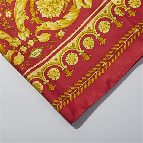 versace women's plain silk scarf red|atelier Versace silk scarf.